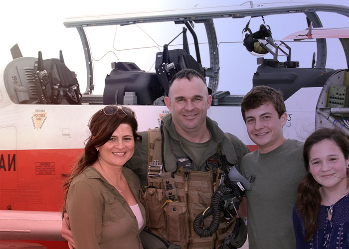 Air Force pilot and family